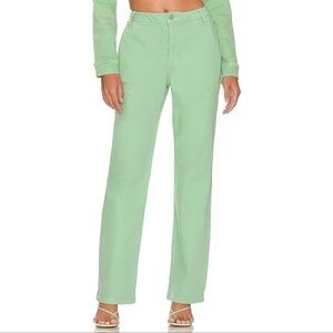 AFRM Fez Straight Leg Jean in Kelly Green size 28